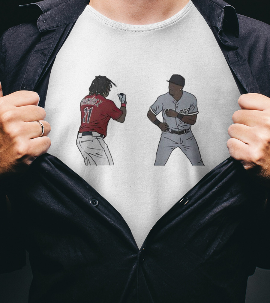Jose Ramirez Versus Tim Anderson Baseball Confrontation Vintage Look T-Shirt