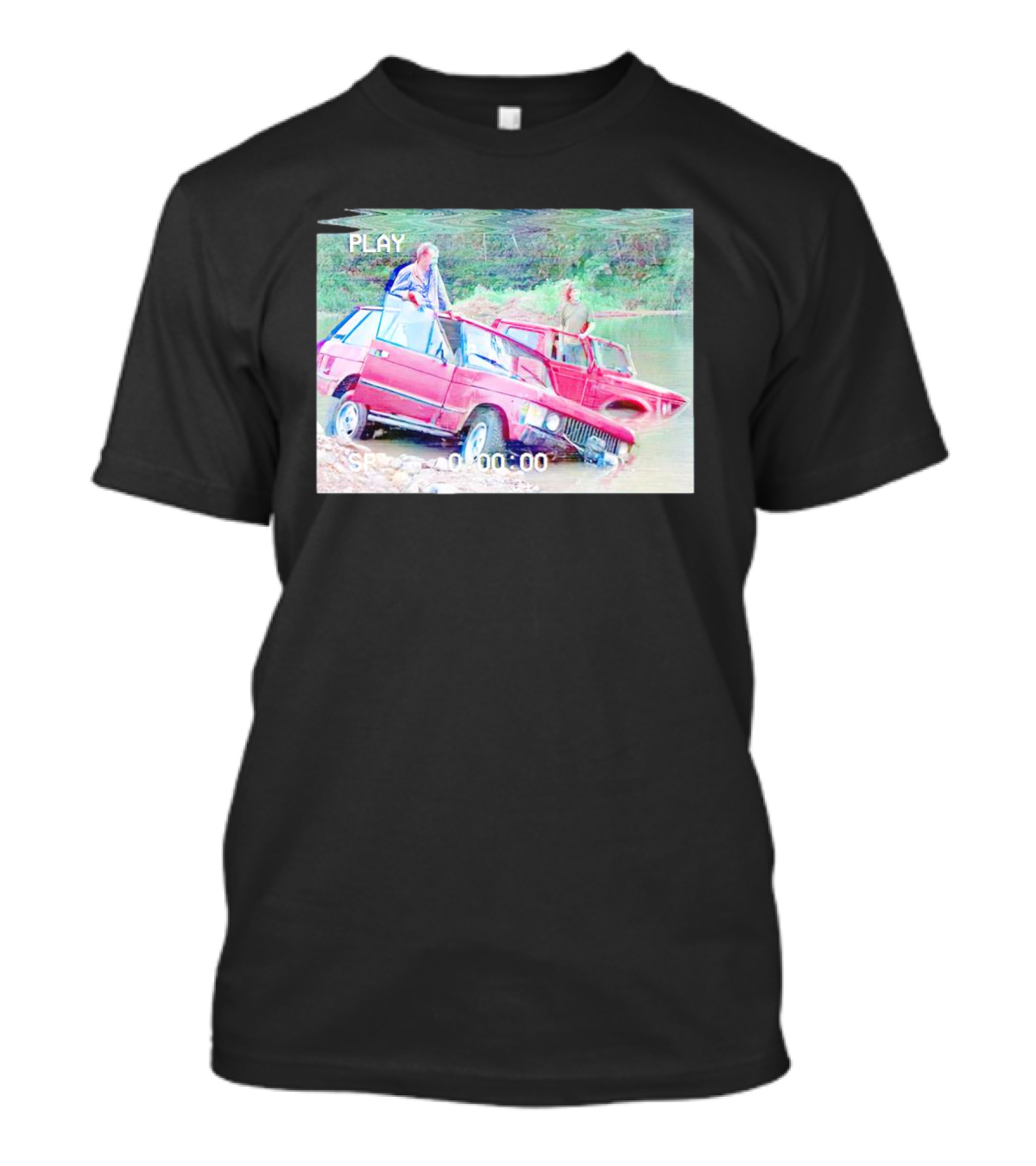 Top Gear Bolivia River Scene Retro Car Adventure Play T-Shirt