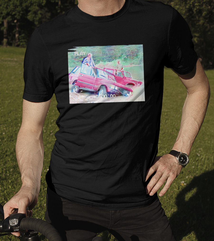 Top Gear Bolivia River Scene Retro Car Adventure Play T-Shirt
