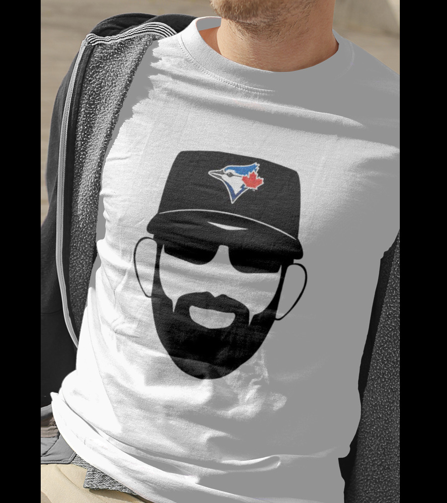 Toronto Blue Jays Jose Bautista Honda Level Of Excellent Blue Jay Logo Hat And Beard T-Shirt