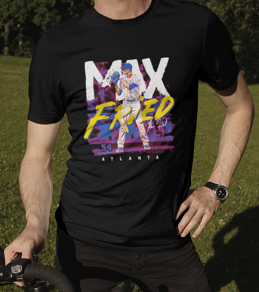 Max Fried Atlanta Signature 54 Player Action T-Shirt