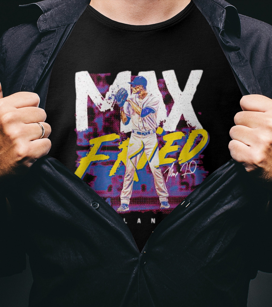 Max Fried Atlanta Signature 54 Player Action T-Shirt