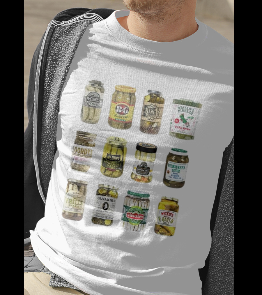 Canned McClure's B&G Epic Rick's Gordy's Mt. Olive Trader Joe's Milwaukee's Hoofer's Mother Flills Bubbies Claussen Wickles Pickles Pickle Lovers T-Shirt