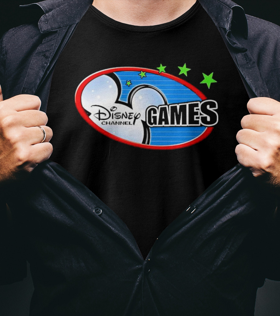 Disney Channel Games Logo With Stars And Iconic Symbols T-Shirt