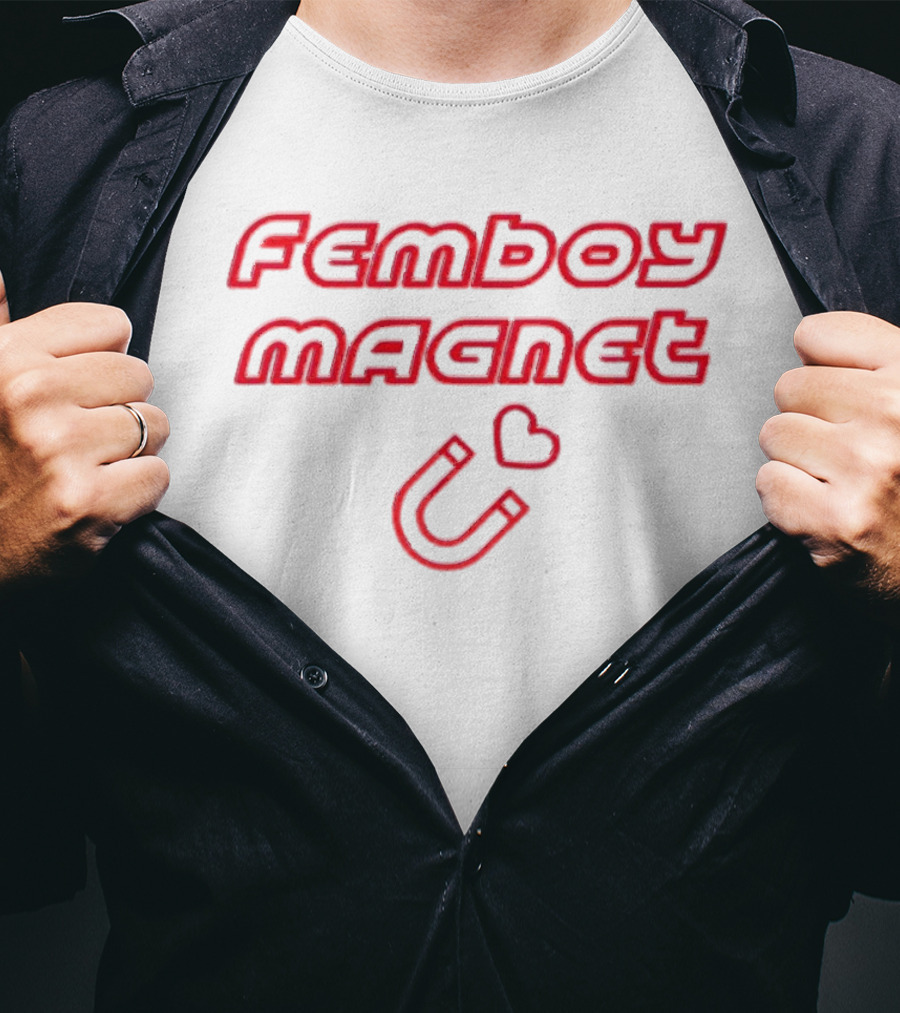Femboy Magnet Heart Symbol U Shape T-Shirt