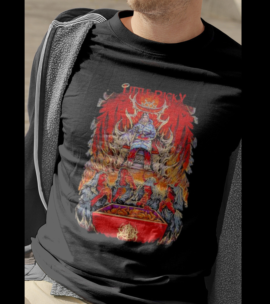 Ov Sulfur Little Ricky Throne With Red Crown And Flames T-Shirt