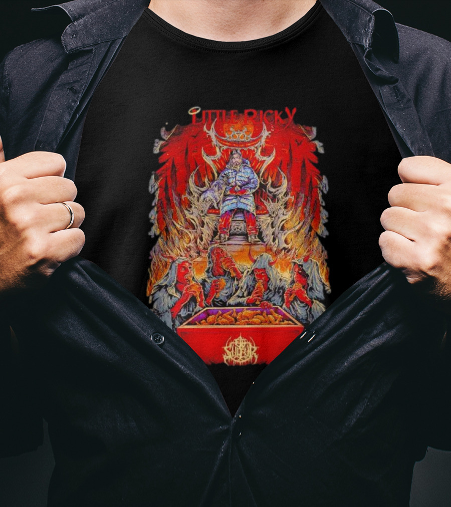 Ov Sulfur Little Ricky Throne With Red Crown And Flames T-Shirt