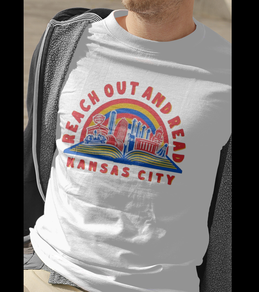 Reach Out And Read Kansas City Skyline With Book T-Shirt