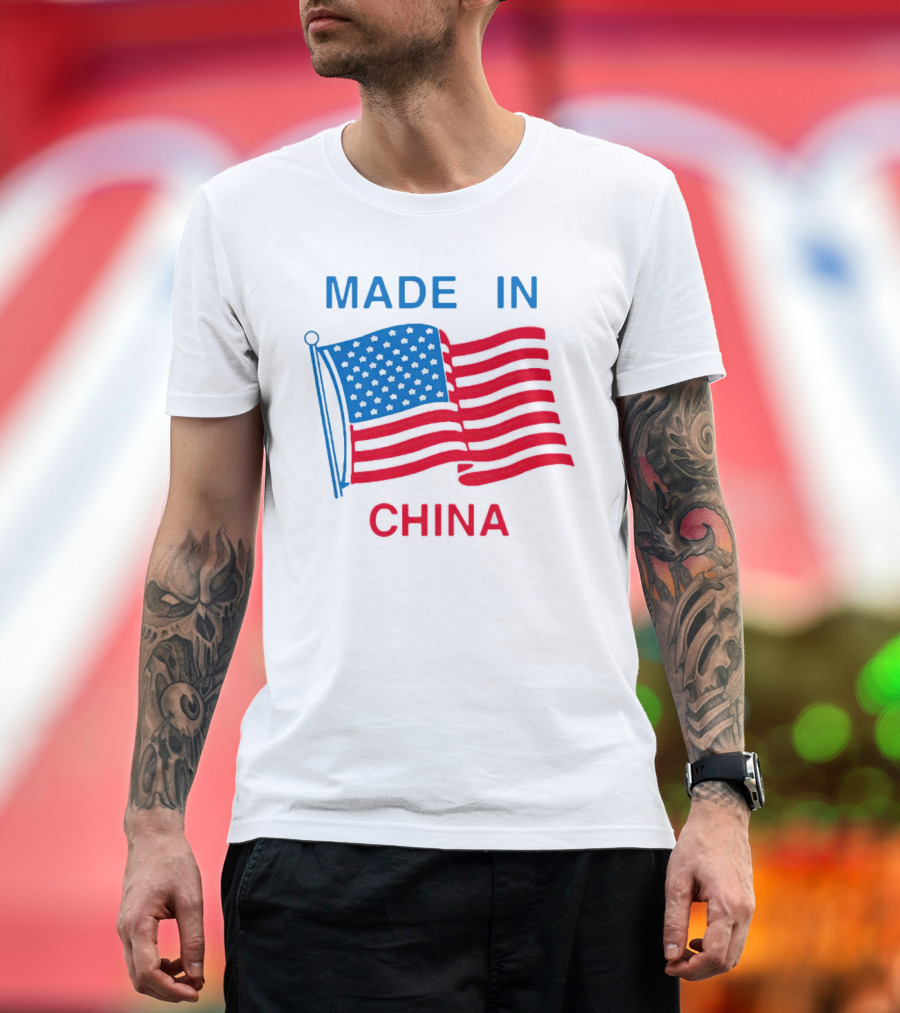 MADE IN CHINA American Flag T-Shirt