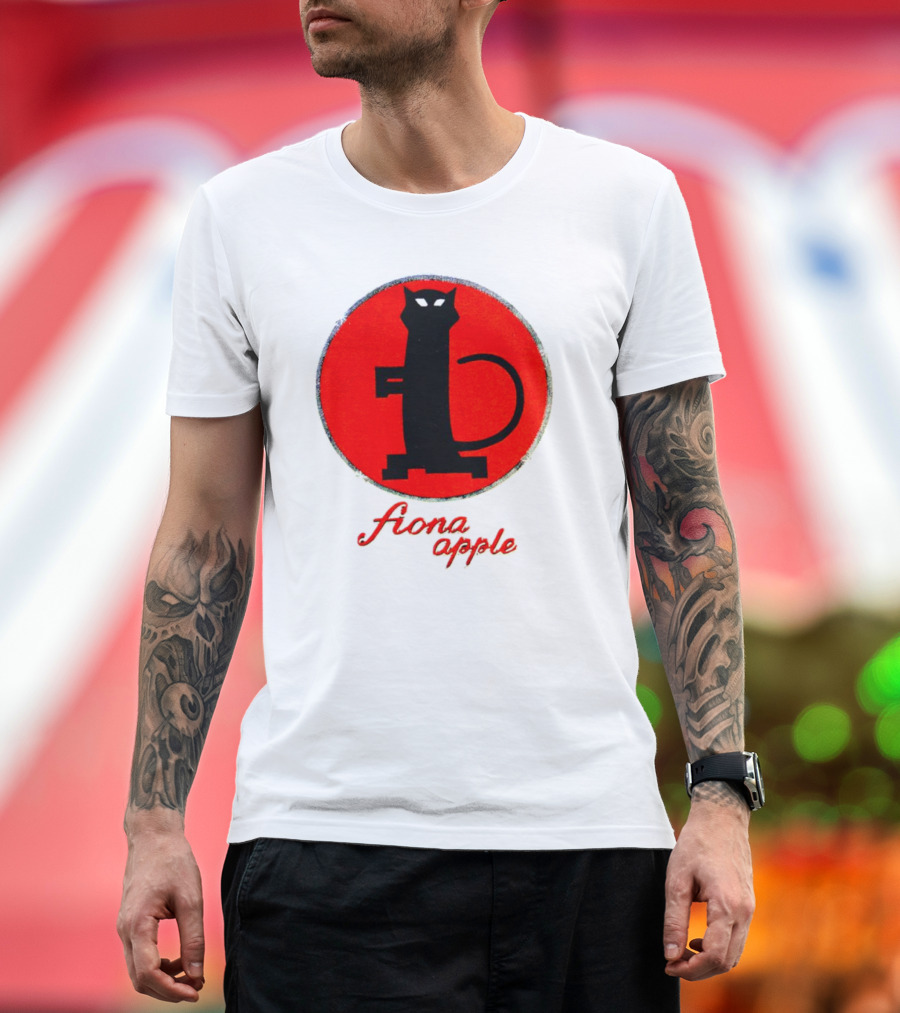 Fiona Apple Black Cat Red Circle Bootleg T-Shirt