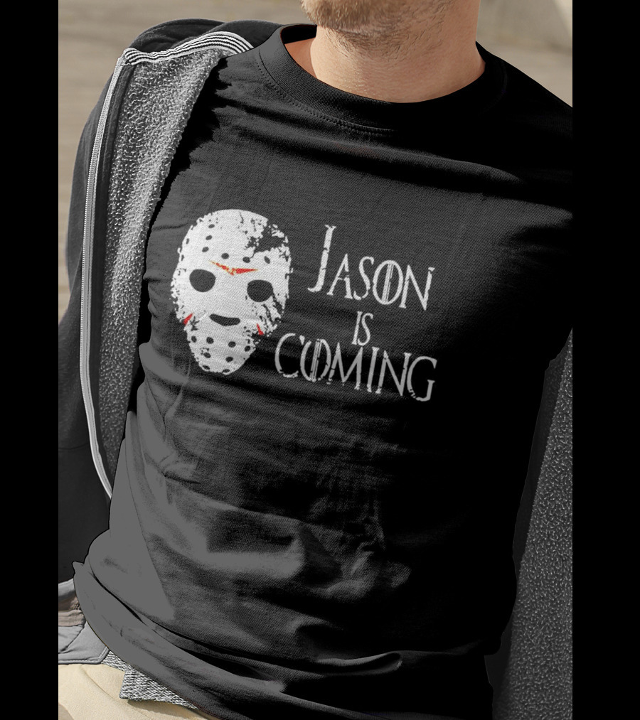 Jason Is Coming Halloween Mask Horror T-Shirt