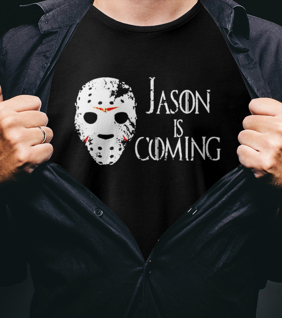 Jason Is Coming Halloween Mask Horror T-Shirt