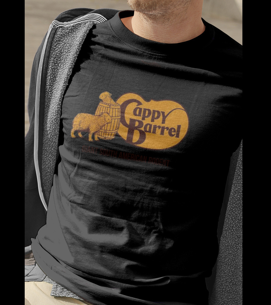 Cappy Barrel Giant South American Rodent Capybara Duo T-Shirt