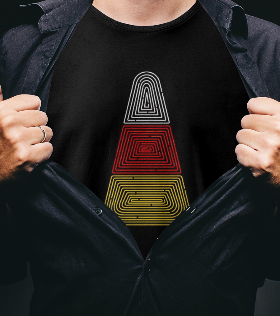 Candy Corn Tri-Color Neon Maze T-Shirt