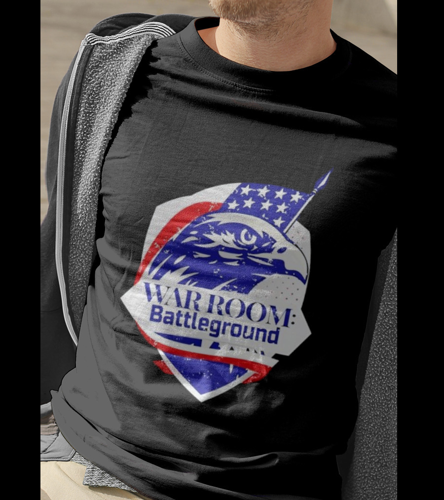 War Room Battleground Eagle American Flag Crest T-Shirt