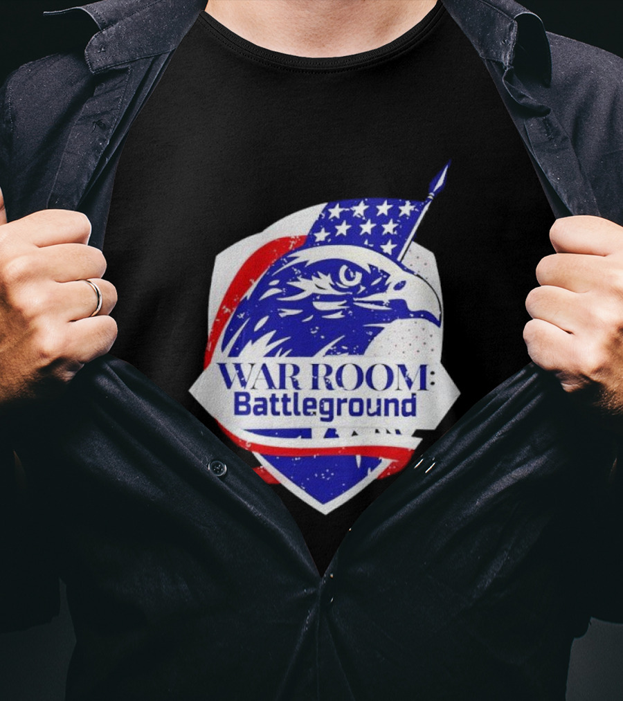 War Room Battleground Eagle American Flag Crest T-Shirt