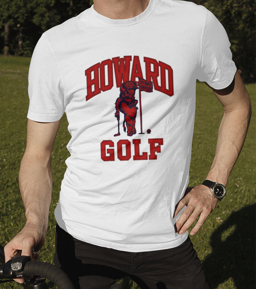 Howard Golf Pebble Beach Vintage Style Bull Golfer T-Shirt