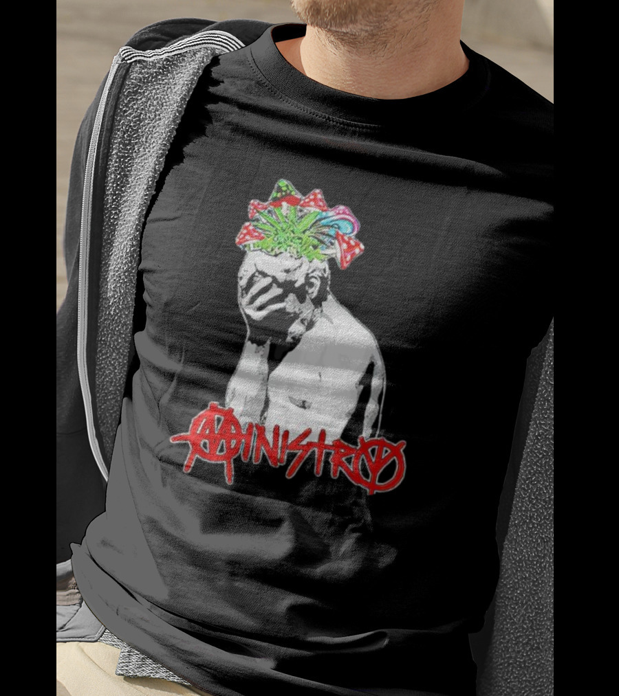 Ministry Anarchy Statue Psychedelic Mushrooms T-Shirt