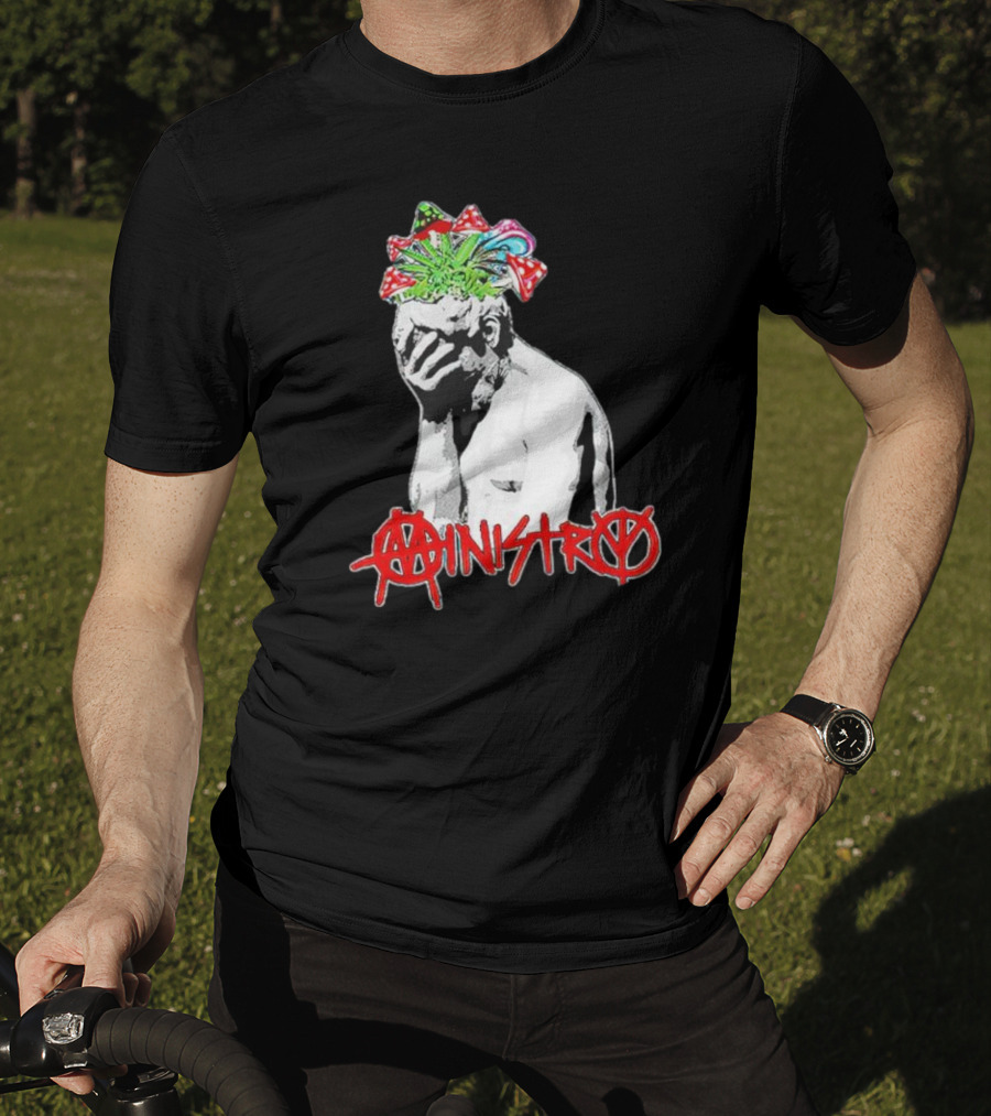 Ministry Anarchy Statue Psychedelic Mushrooms T-Shirt
