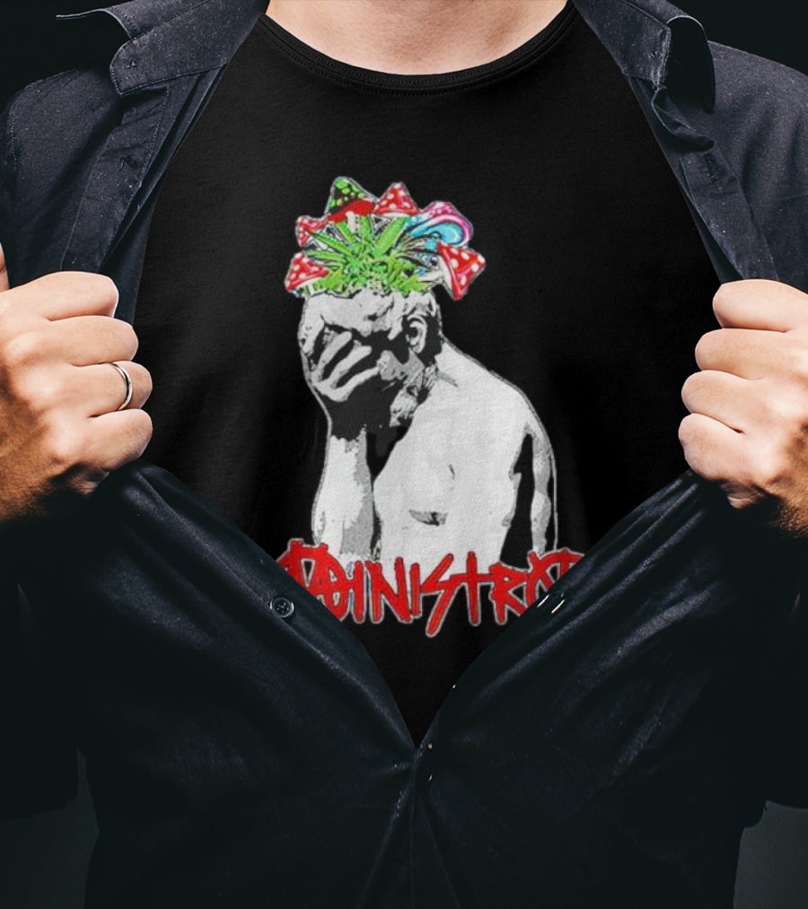 Ministry Anarchy Statue Psychedelic Mushrooms T-Shirt