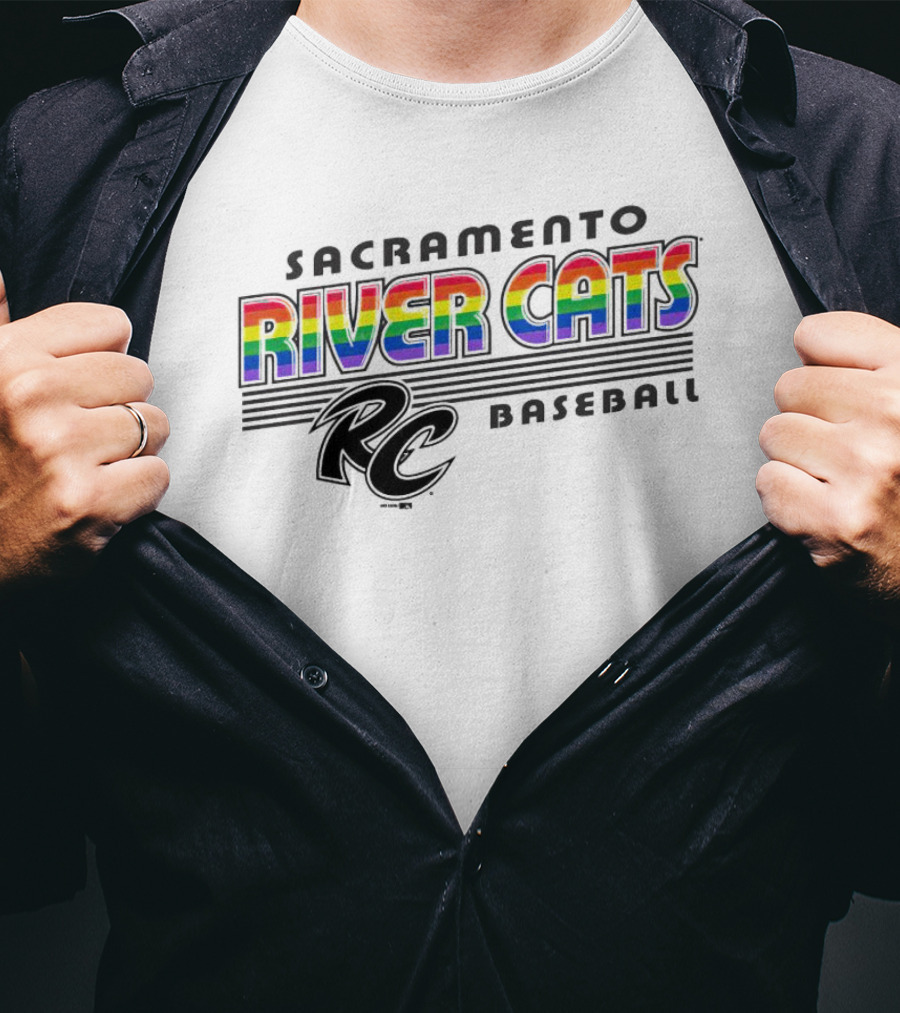 Sacramento River Cats Baseball Rainbow Pride RC T-Shirt