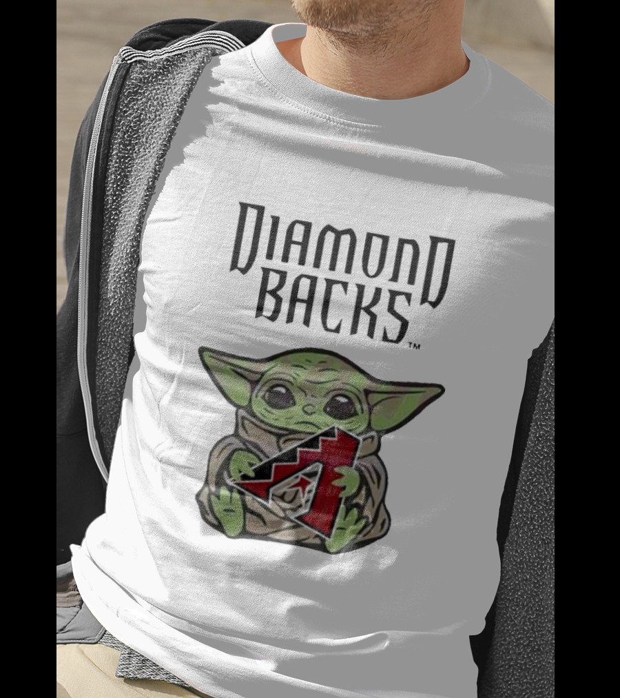 Diamondbacks Baby Yoda Hugging T-Shirt