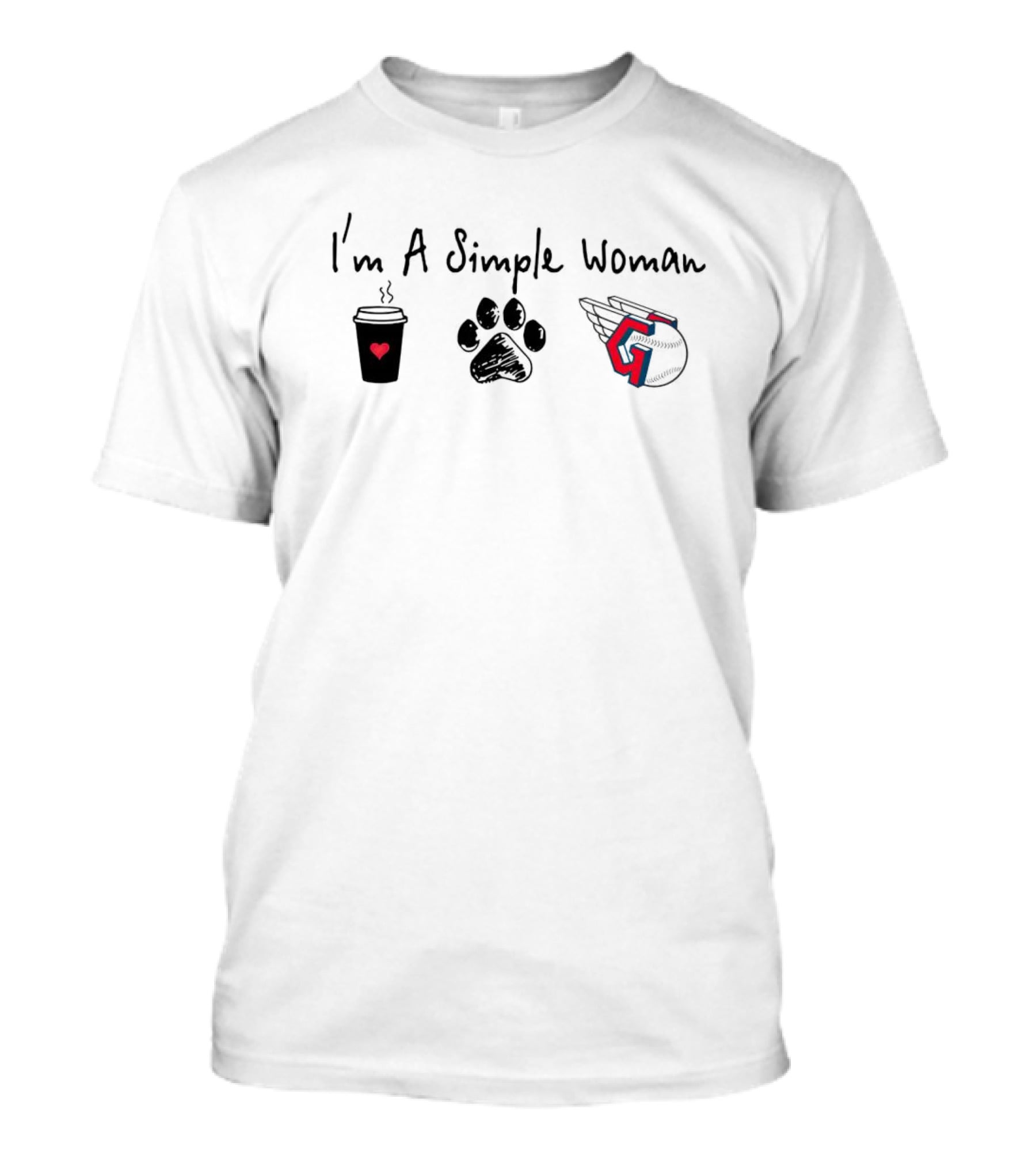 I'm A Simple Woman I Like Coffee Paw Print And Guardians Helmet T-Shirt
