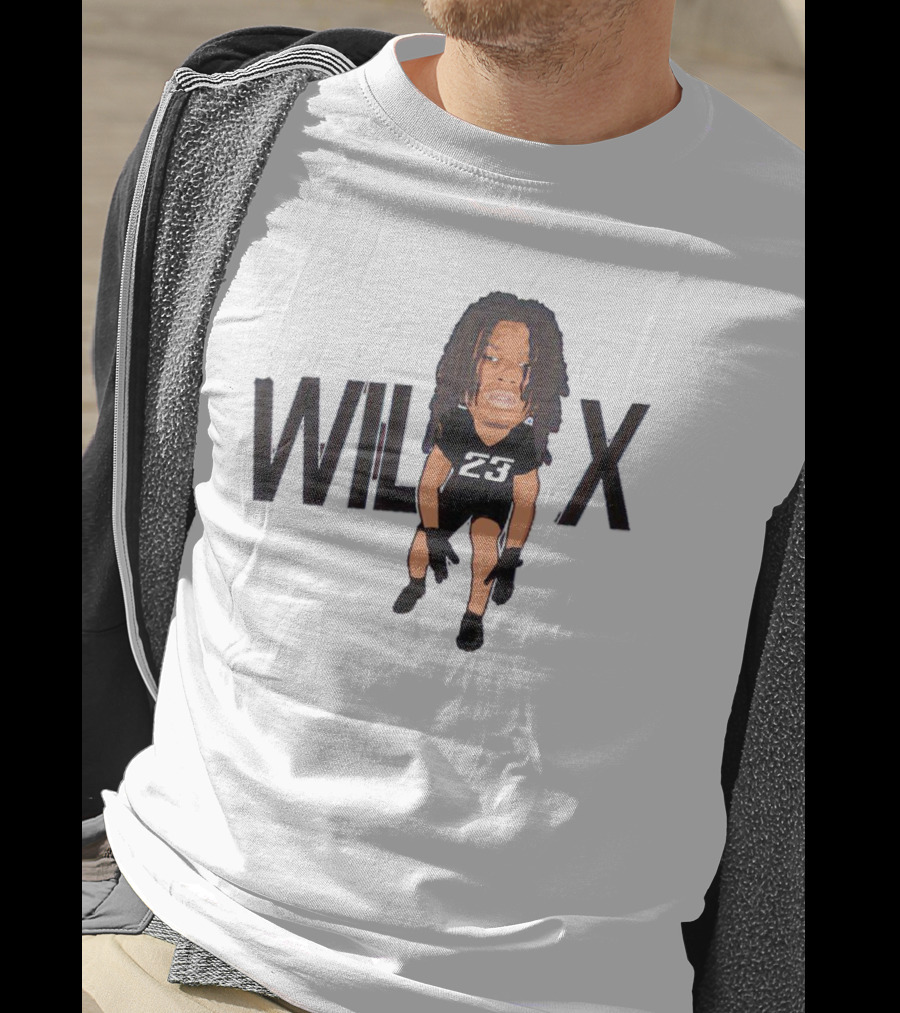 Javeon Wilcox 23 Caricature Signature T-Shirt