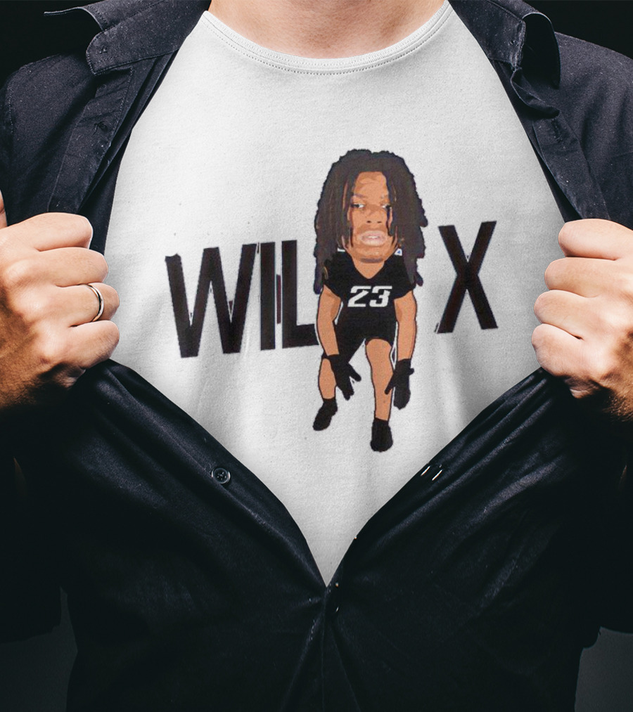 Javeon Wilcox 23 Caricature Signature T-Shirt