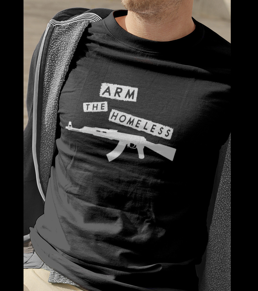 Leon Trotsky Arm The Homeless AK-47 T-Shirt