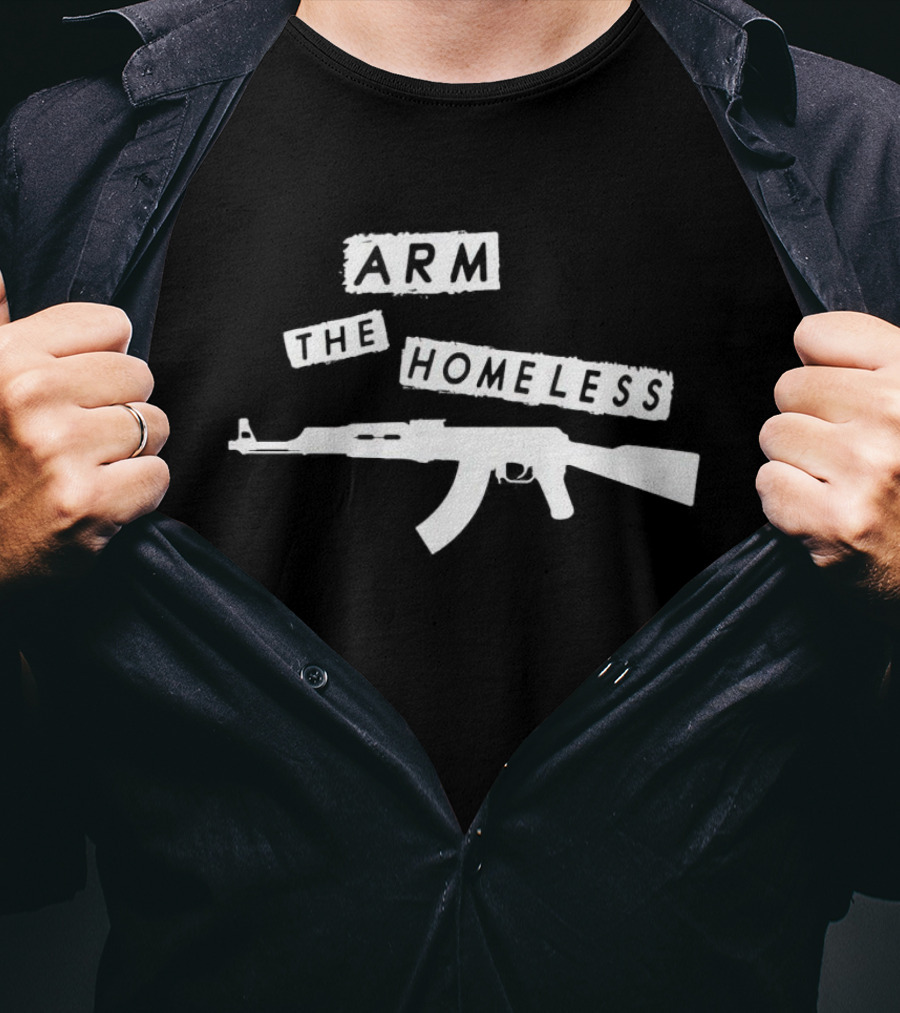 Leon Trotsky Arm The Homeless AK-47 T-Shirt