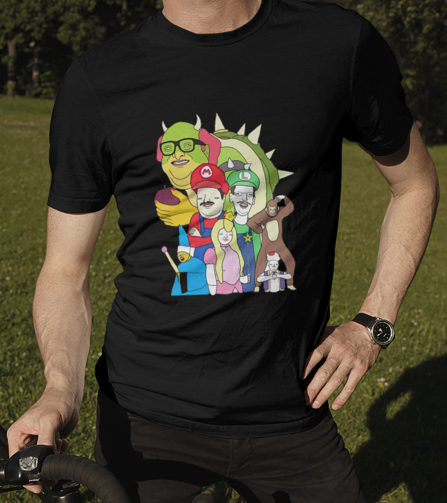 Mario Jump Brother Luigi Bowser Princess Peach Toad And Friends T-Shirt