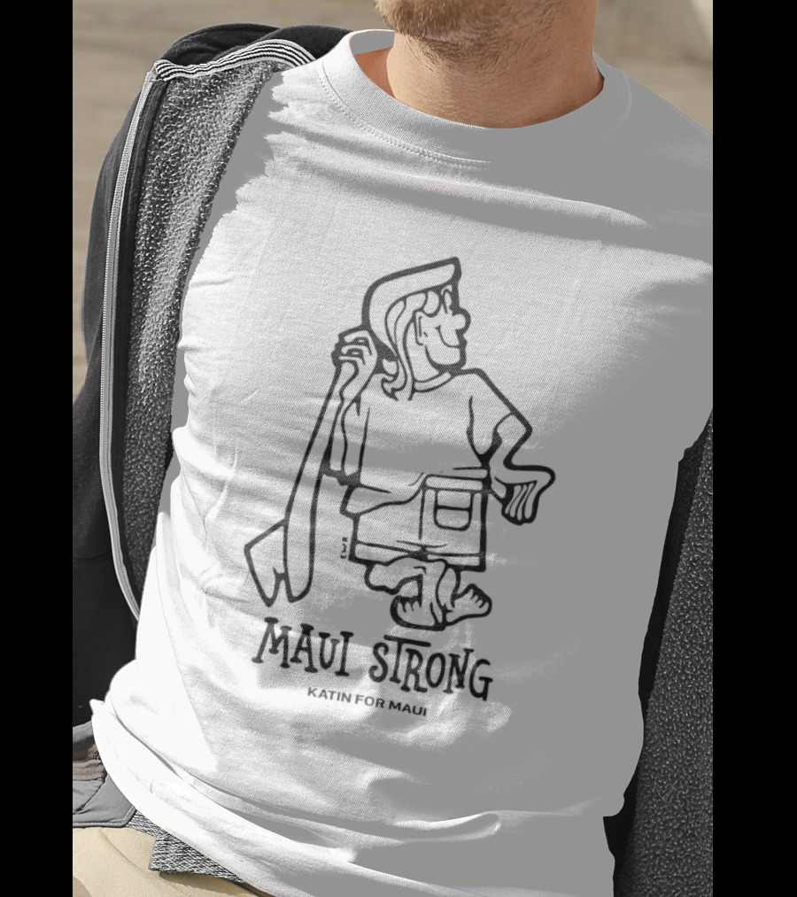 Maui Strong Katin For Maui Vintage Surfer T-Shirt