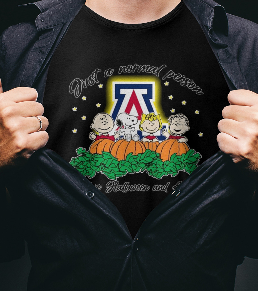 Just A Normal Person Who Loves Halloween Arizona Peanuts Characters T-Shirt