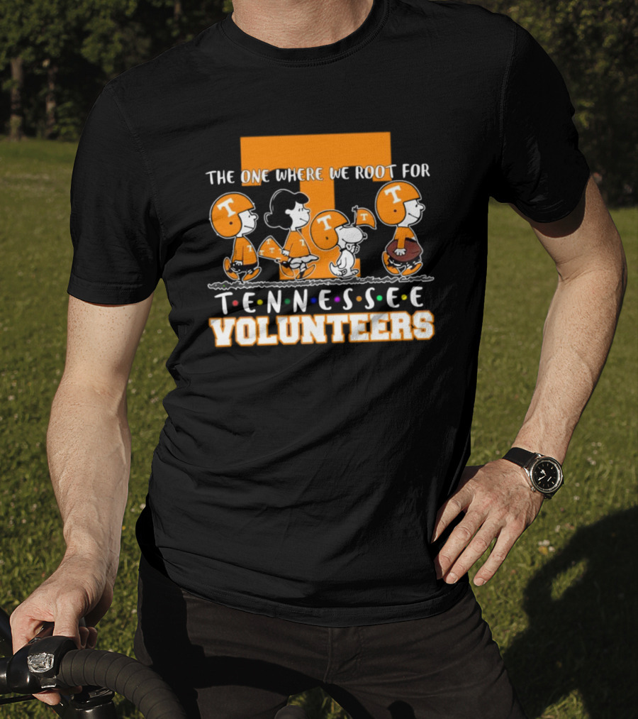 The One Where We Root For Tennessee Volunteers Peanuts Characters Football T-Shirt