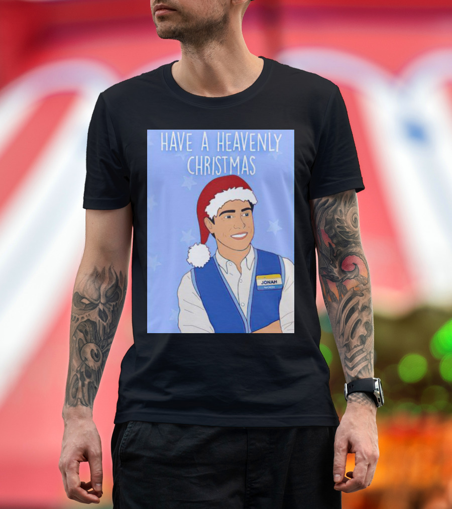 Have a Heavenly Christmas with Santa Hat Jonah from Superstore T-Shirt