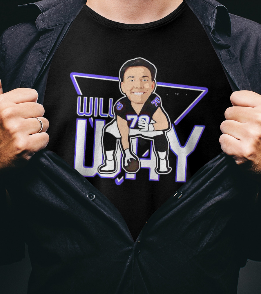 WILL WAY 70 Caricature Signature Football T-Shirt