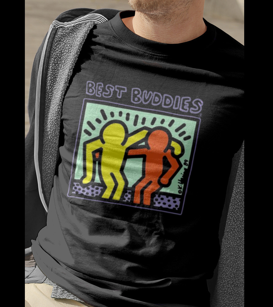 Keith Haring Best Buddies Dancing Figures T-Shirt