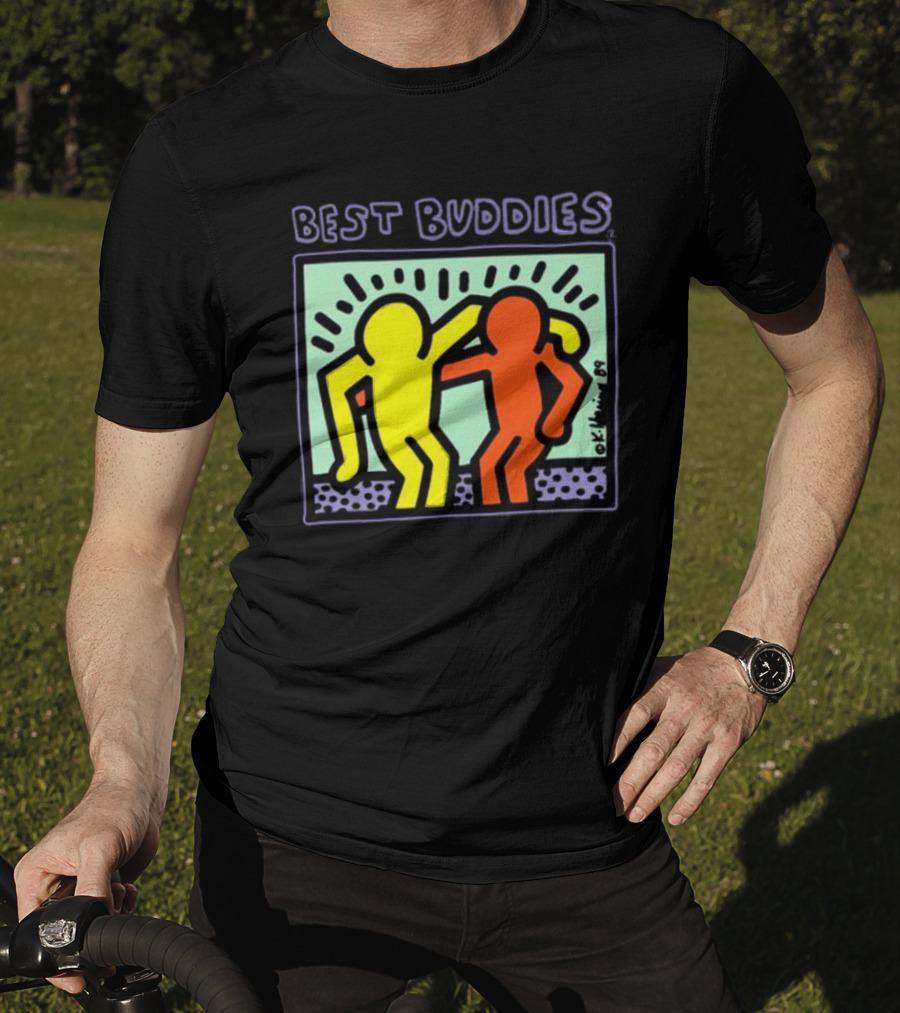Keith Haring Best Buddies Dancing Figures T-Shirt