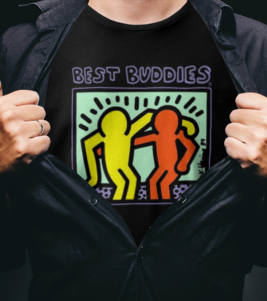 Keith Haring Best Buddies Dancing Figures T-Shirt