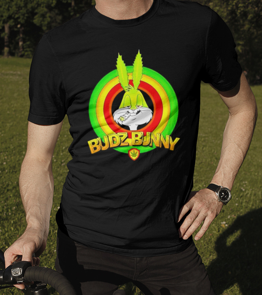 Budz Bunny Cannabis Inspired Cartoon Character T-Shirt