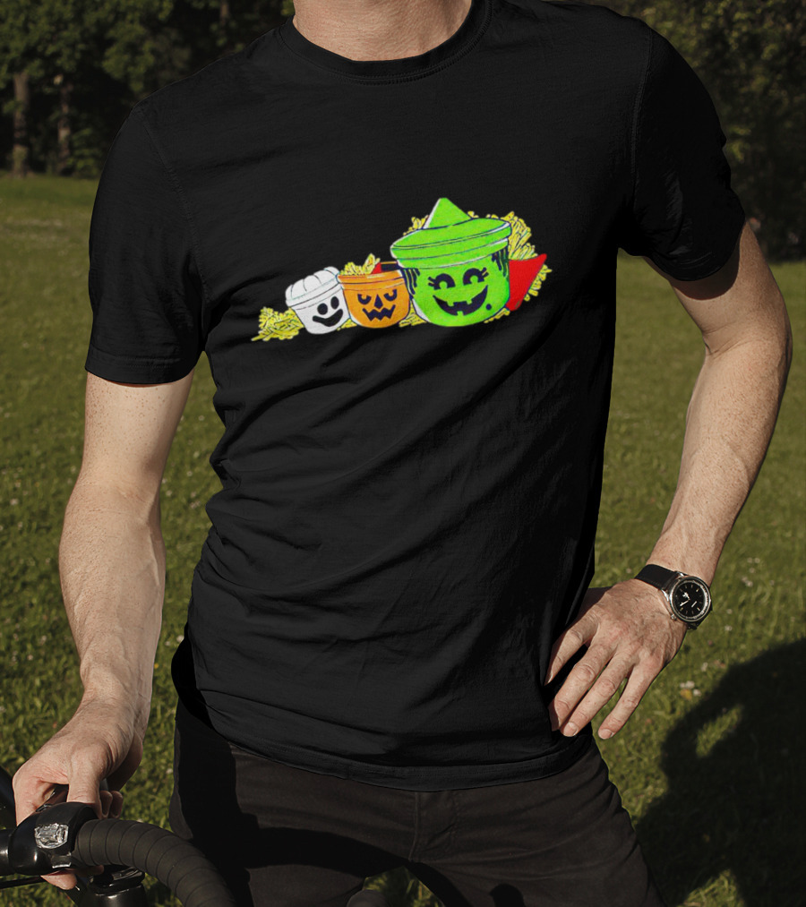 The Kentucky Halloween Buckets Ghost Pumpkin Frankenstein T-Shirt