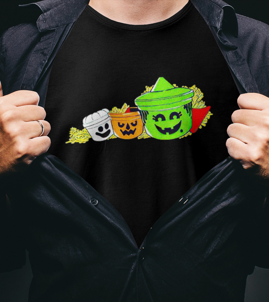 The Kentucky Halloween Buckets Ghost Pumpkin Frankenstein T-Shirt