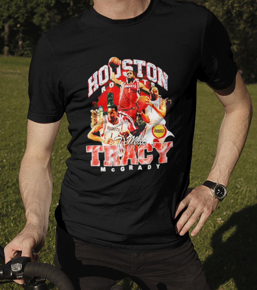 Houston Rockets T-Mac Tracy McGrady Hardwood Classics Bling Concert T-Shirt