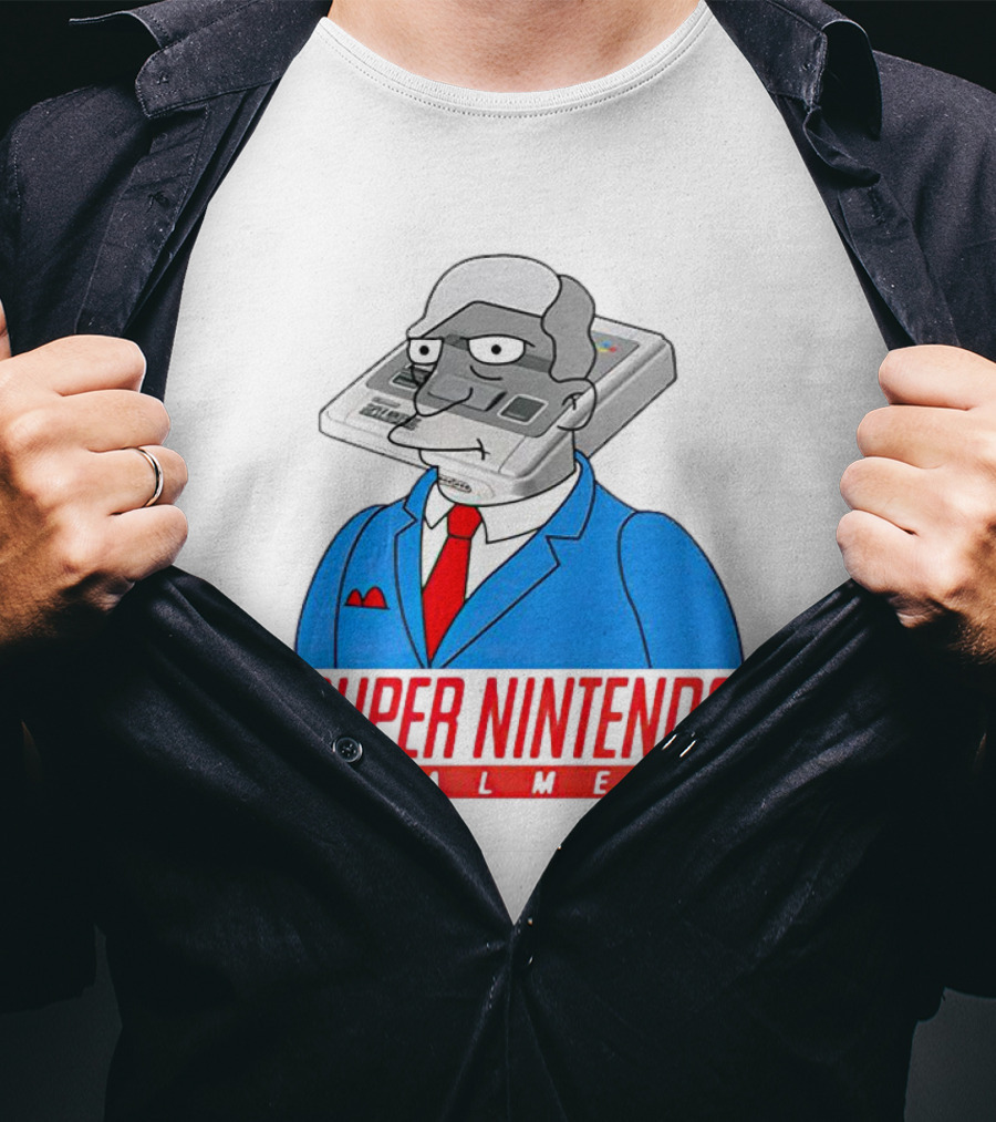 Bart Simpson Super Nintendo Chalmers Iconic Mashup T-Shirt