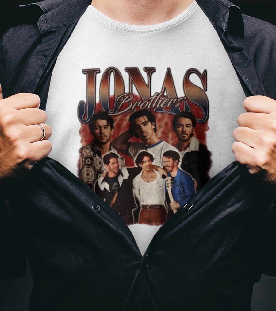 Jonas Brothers Vintage Collage Style Retro Photography T-Shirt