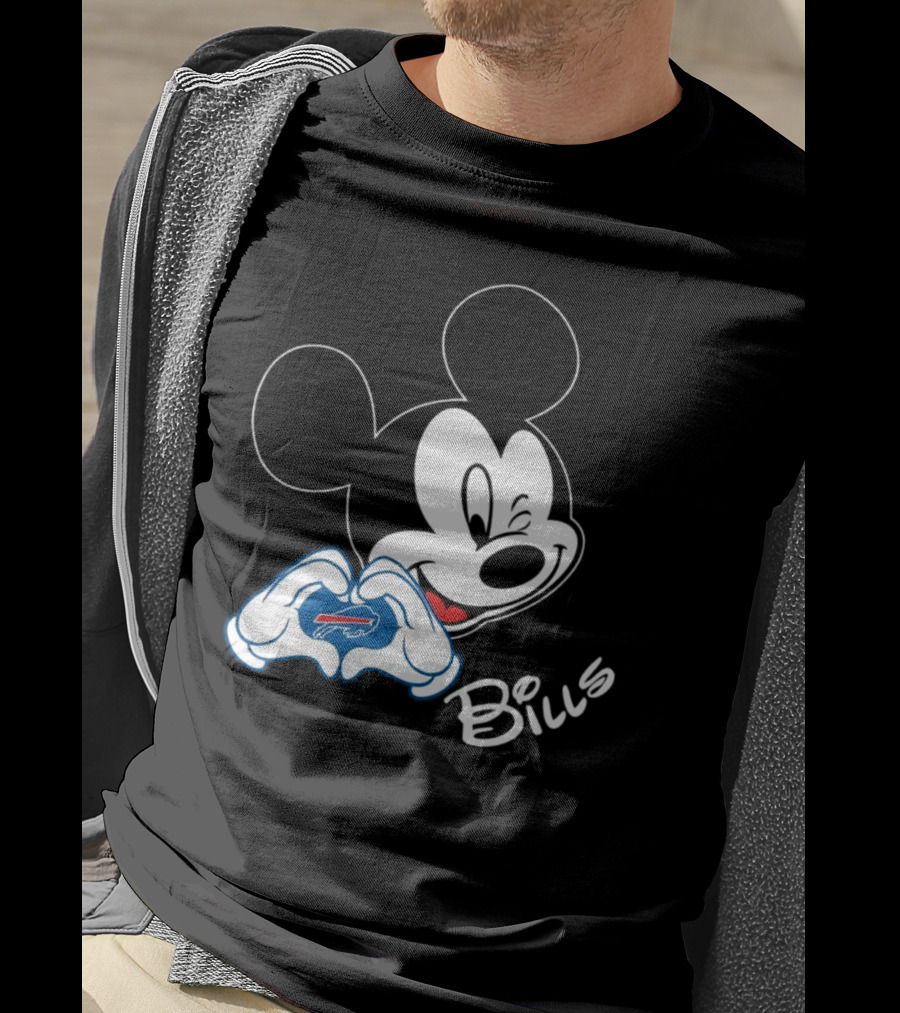 Mickey Heart Hands Buffalo Bills T-Shirt