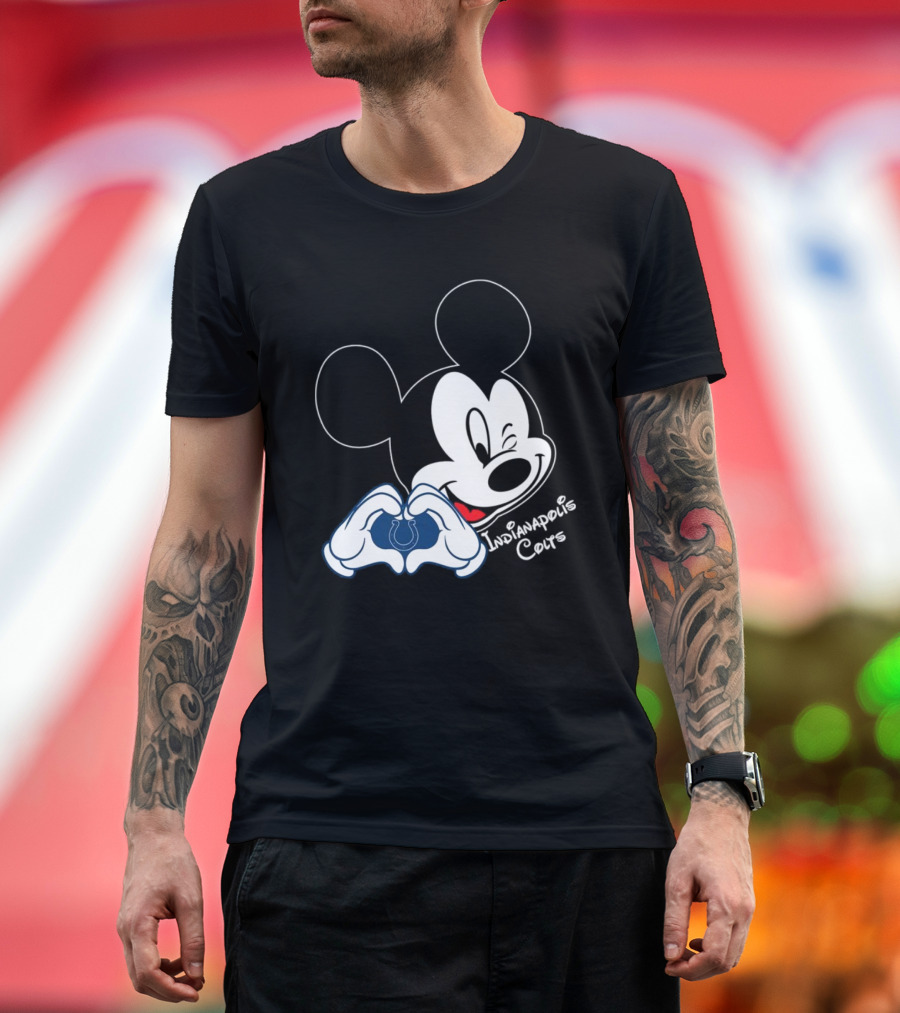 Mickey Indianapolis Colts Heart T-Shirt