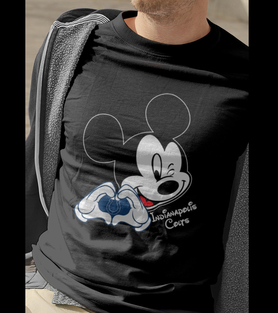 Mickey Indianapolis Colts Heart T-Shirt