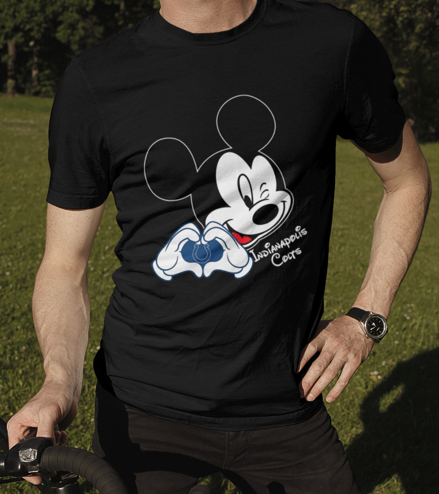 Mickey Indianapolis Colts Heart T-Shirt